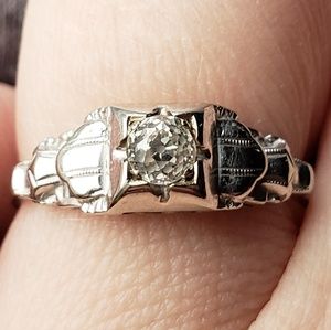 1930s vintage Diamond ring quarter carat